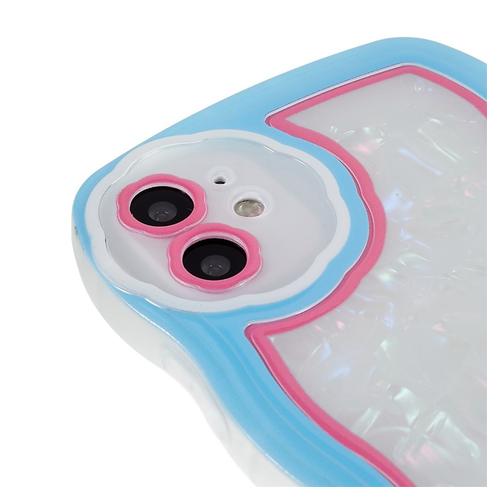 Shell Pattern Wavy Edge Soft TPU Protective Cover for iPhone 11 6.1 inch, Scratch-resistant Cell Phone Case - Blue-6