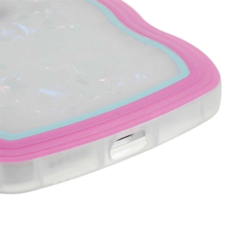 Shell Pattern Anti-drop Phone Case for iPhone 12 6.1 inch, Wave Edge Flexible TPU Protective Cover - Rose-5