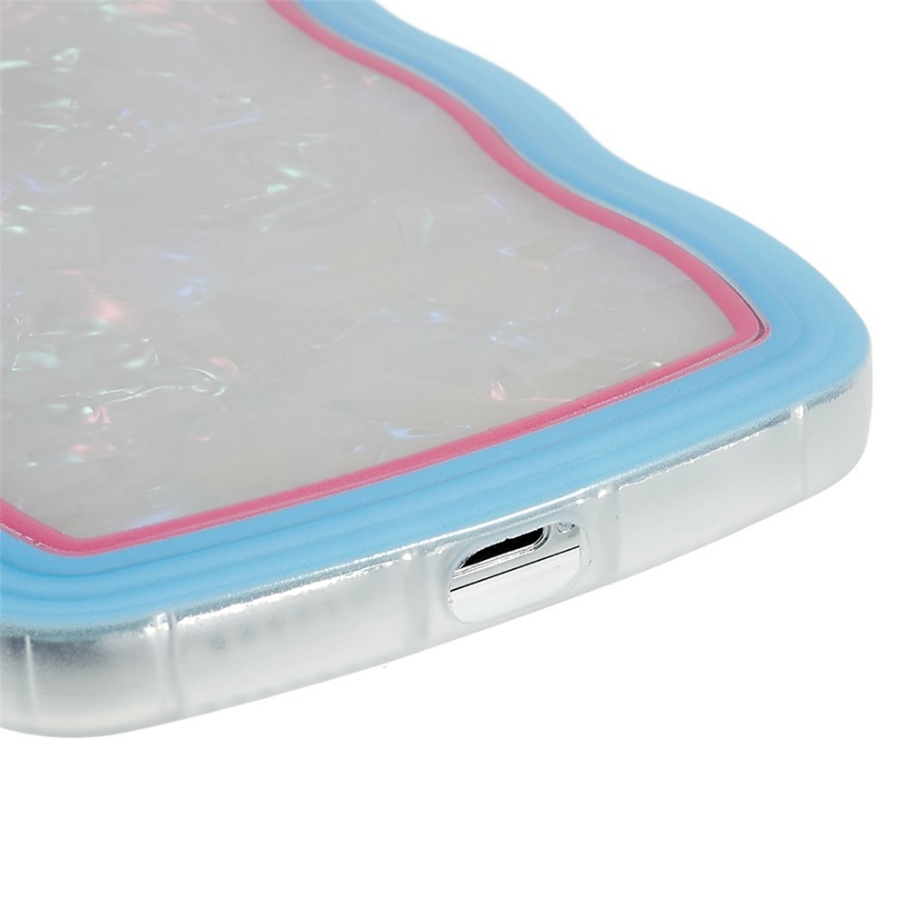For iPhone 11 Pro Max 6.5 inch Anti-scratch TPU Phone Case Shell Pattern Wave Edge Protective Back Cover - Blue-5