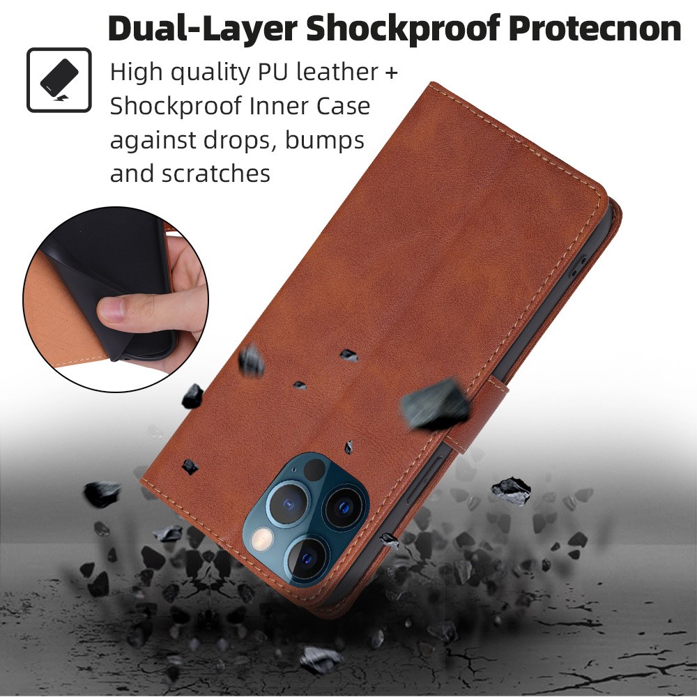 For Huawei nova 10 4G Phone Case RFID Blocking Function Water-repellent PU Leather Anti-scratch Flip Wallet Cover - Brown-4