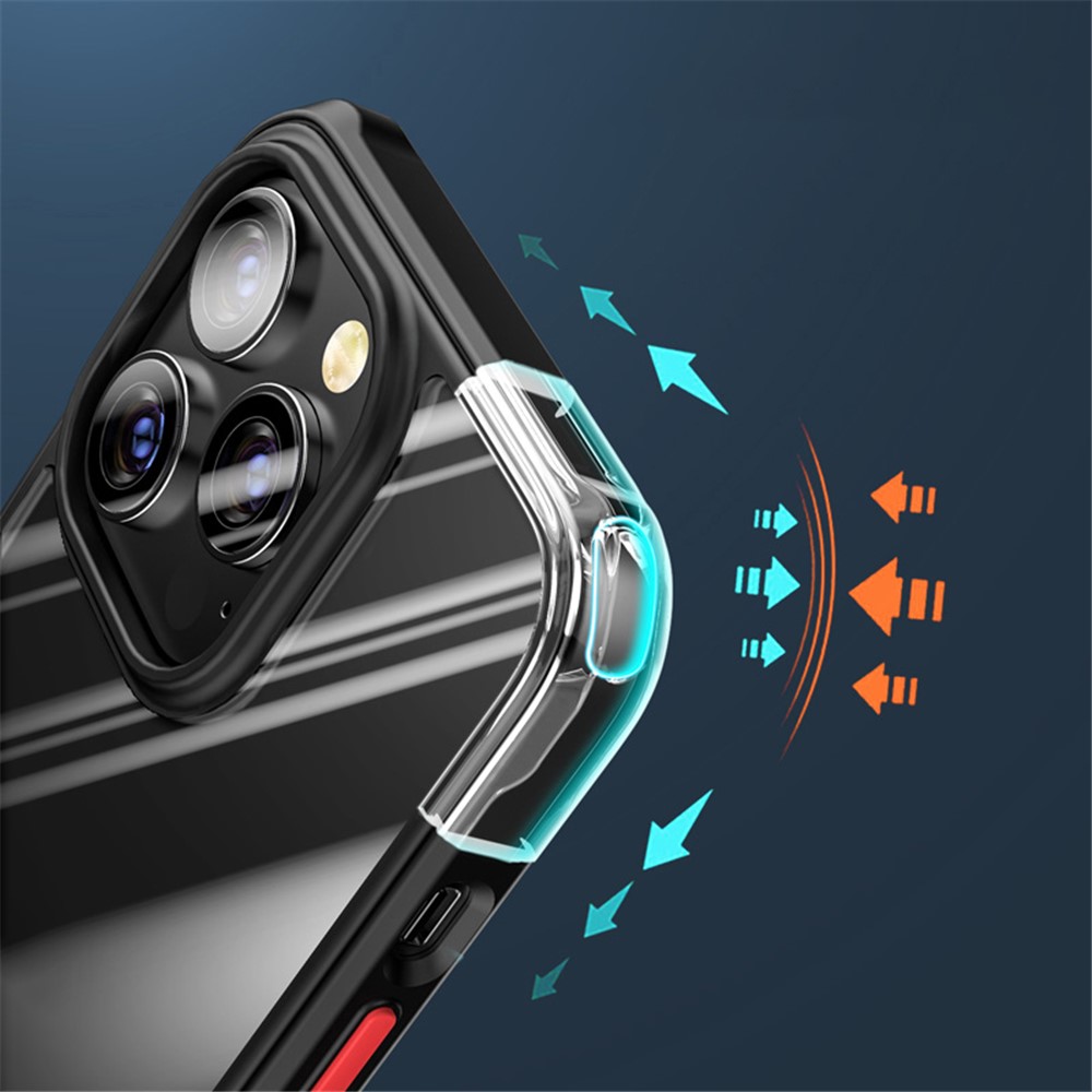 For iPhone 14 Pro 6.1 inch Anti-scratch Clear Phone Case Hybrid TPU + PC Drop-proof Airbag Cover - Green-6