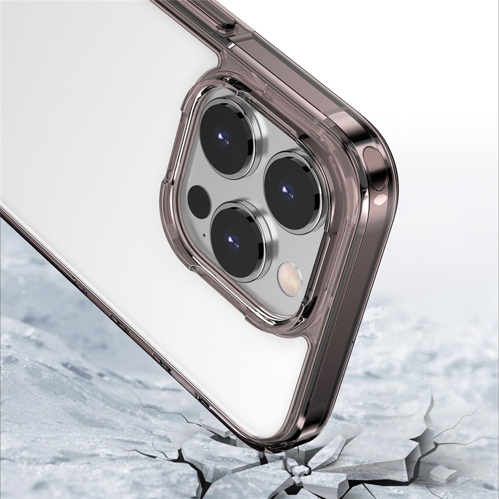 For iPhone 14 Pro 6.1 inch Crystal Clear Phone Case TPU+Acrylic Airbag Anti-drop Protective Phone Cover - Transparent-2