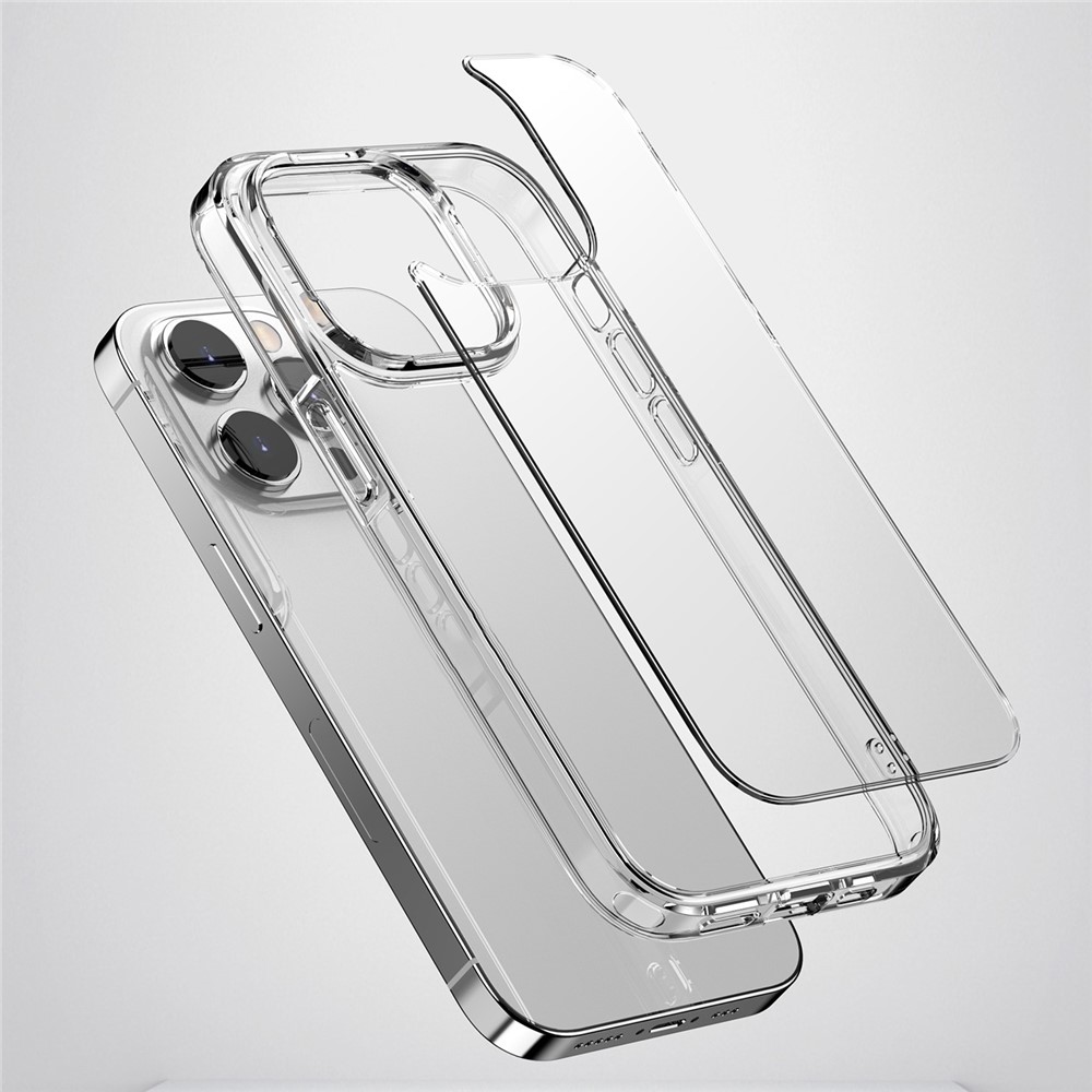 For iPhone 14 Pro 6.1 inch Crystal Clear Phone Case TPU+Acrylic Airbag Anti-drop Protective Phone Cover - Transparent-3