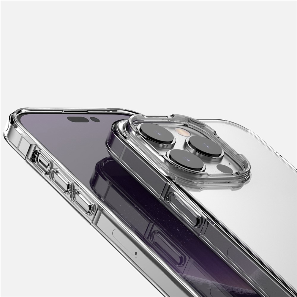 For iPhone 14 Pro 6.1 inch Crystal Clear Phone Case TPU+Acrylic Airbag Anti-drop Protective Phone Cover - Transparent-5