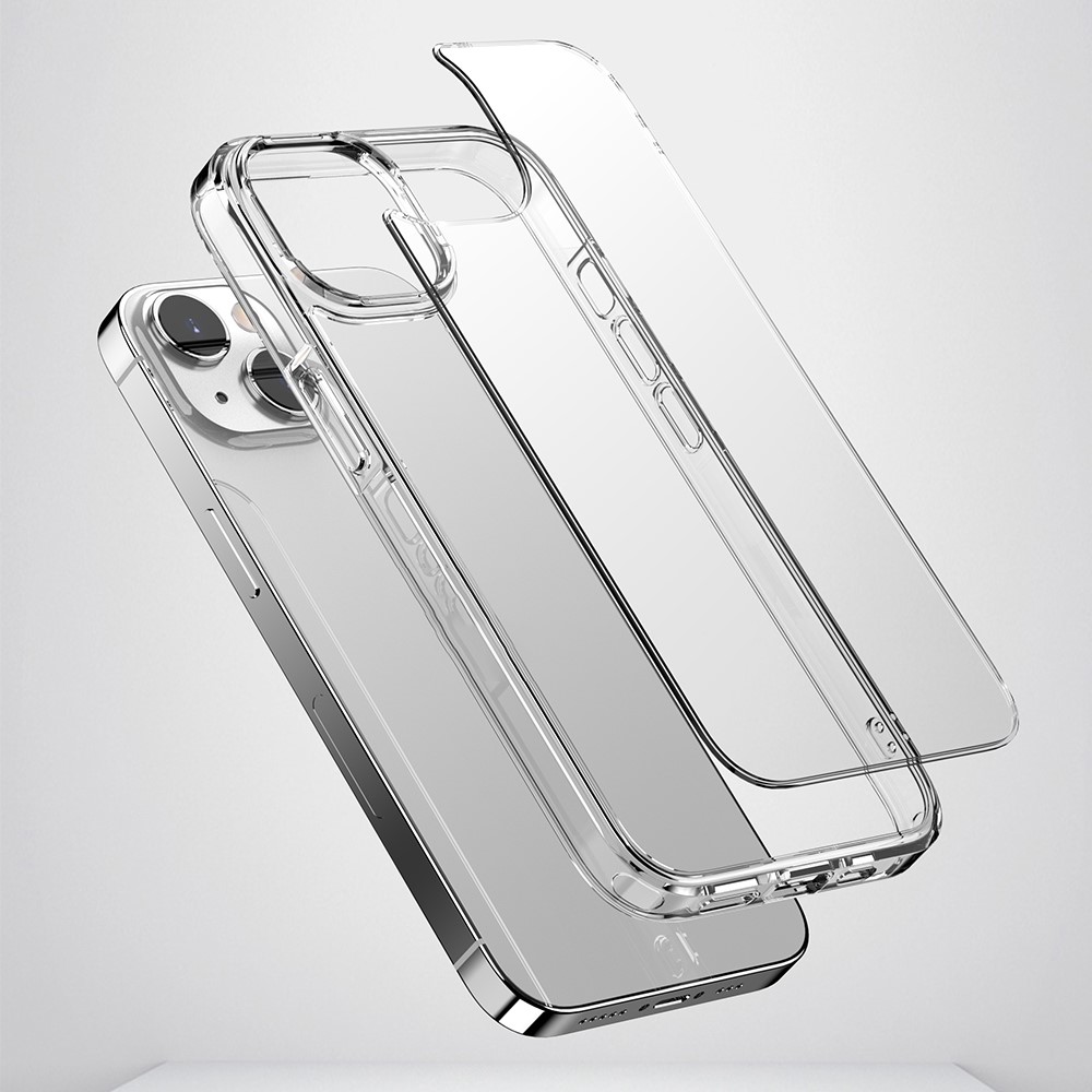 For iPhone 14 6.1 inch Anti-drop Crystal Clear Phone Case TPU+Acrylic Shockproof Cell Phone Cover - Transparent-3