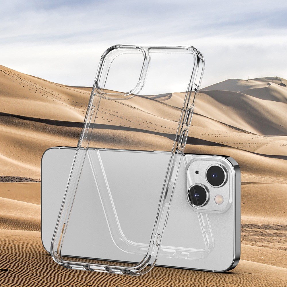For iPhone 14 6.1 inch Anti-drop Crystal Clear Phone Case TPU+Acrylic Shockproof Cell Phone Cover - Transparent-5