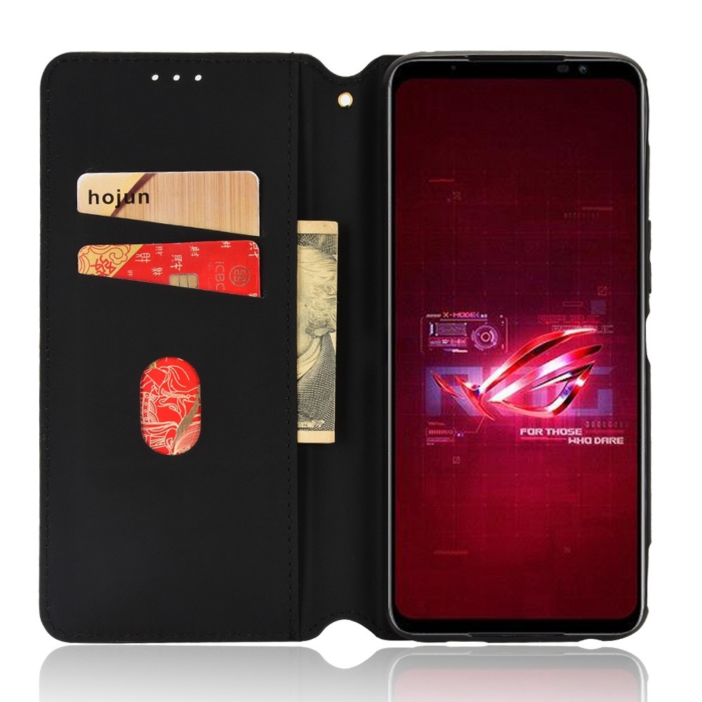 For Asus ROG Phone 6 5G / Phone 6 Pro 5G PU Leather Wallet Case Rhombus Pattern Imprinted Auto Closing Magnetic Flip Stand Cover - Purple-2