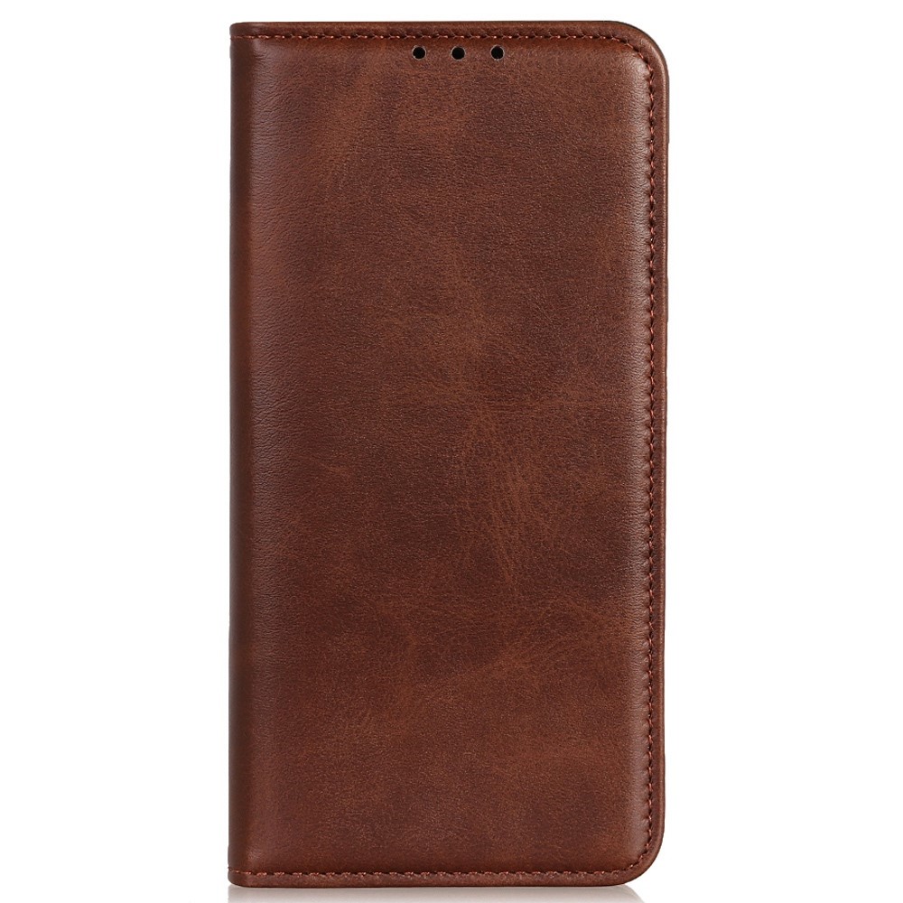 For Nothing phone (1) 5G Magnetic Auto-absorbed Split Leather Full Protective Folio Phone Case Stand Wallet Cover - Coffee-7