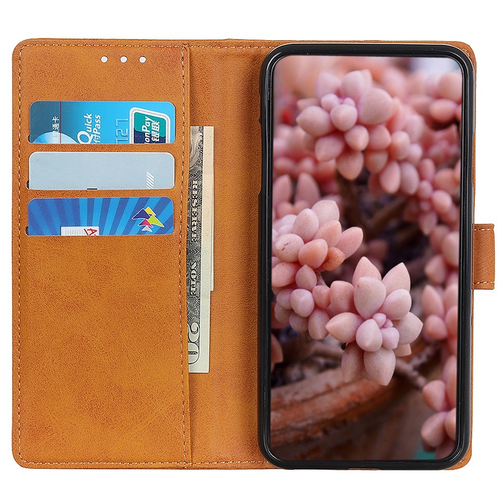 For Nothing phone (1) 5G Anti-scratch Shockproof Mobile Phone Cover PU Leather Stand Phone Case - Brown-2