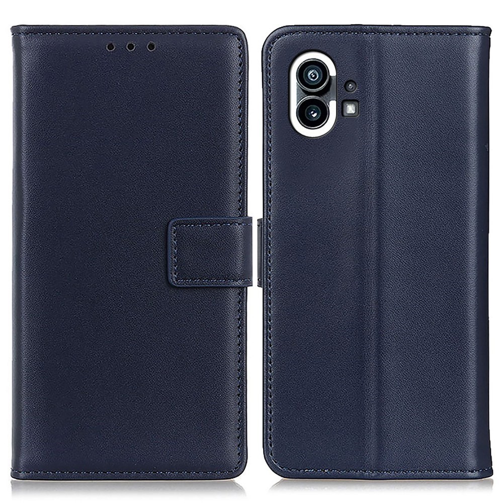 Textured Magnetic Closure PU Leather Wallet Case for Nothing phone (1) 5G, Supporting Stand Flip Protective Phone Cover - Blue-1