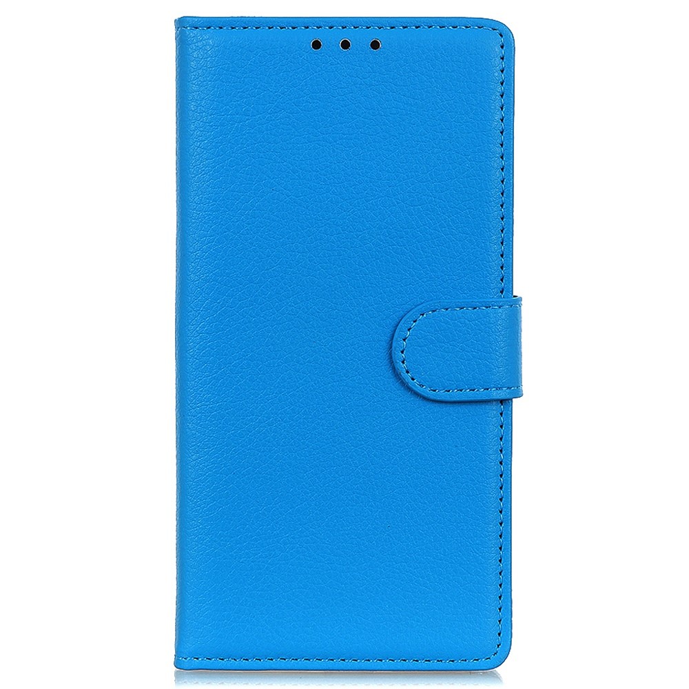 For Nothing phone (1) 5G Litchi Texture Anti-fall Protection PU Leather Cover Stand Magnetic Wallet Cell Phone Case - Blue-7