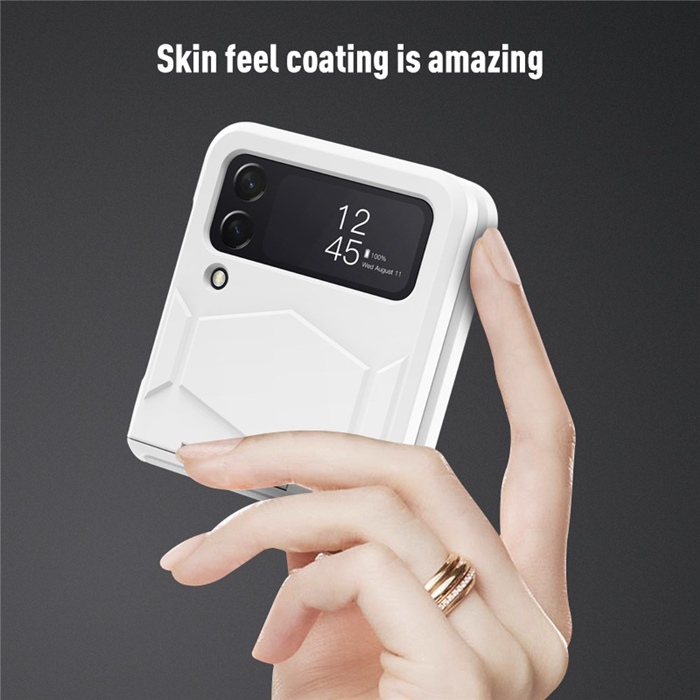 For Samsung Galaxy Z Flip4 5G Full Protection Hard PC Cover Folding Phone Case with Side Hinge Design - Black-8