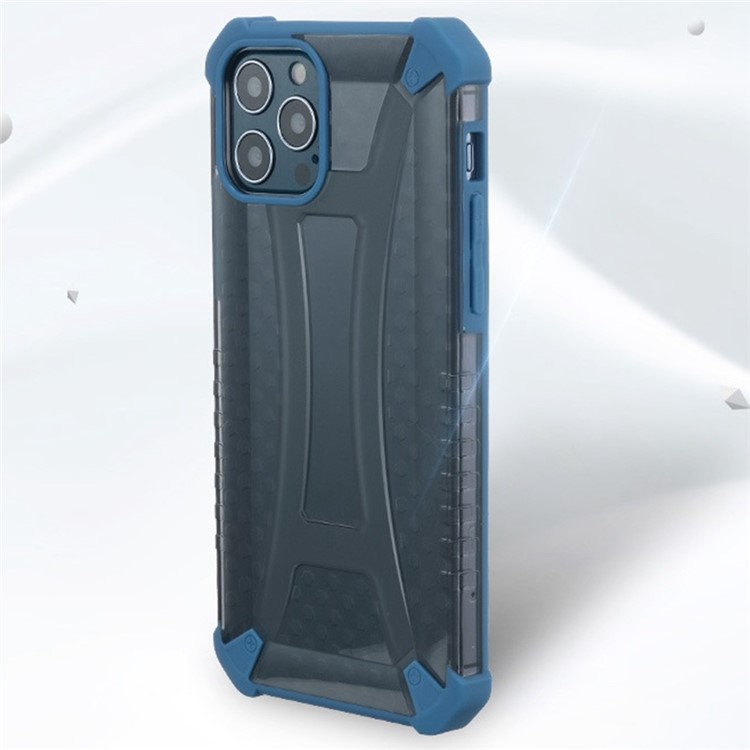 Armour PC + TPU Hybrid Cover for iPhone 13 Pro Max 6.7 inch, Airbag Corner Drop-proof Protective Phone Case - Dark Blue-2