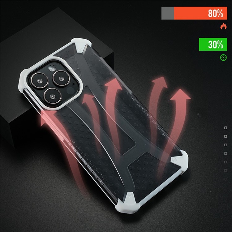 Armour PC + TPU Hybrid Cover for iPhone 13 Pro Max 6.7 inch, Airbag Corner Drop-proof Protective Phone Case - Dark Blue-4