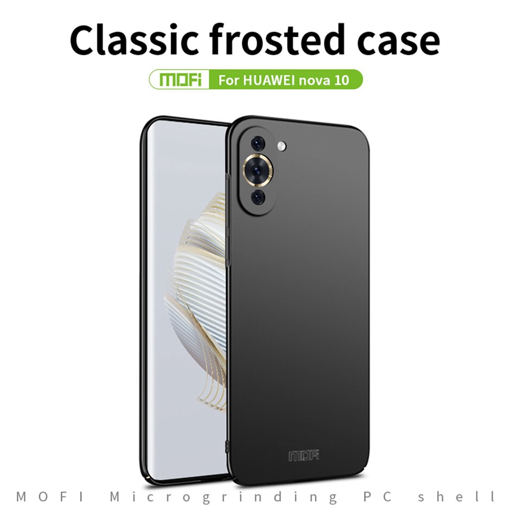 MOFI JK PC ​​shield-1 Shied-1 Для Huawei Nova 10 4G Matte Hard PC Back Case Anti-shock Protector Shell с Ремешком с Ремешком - Черный