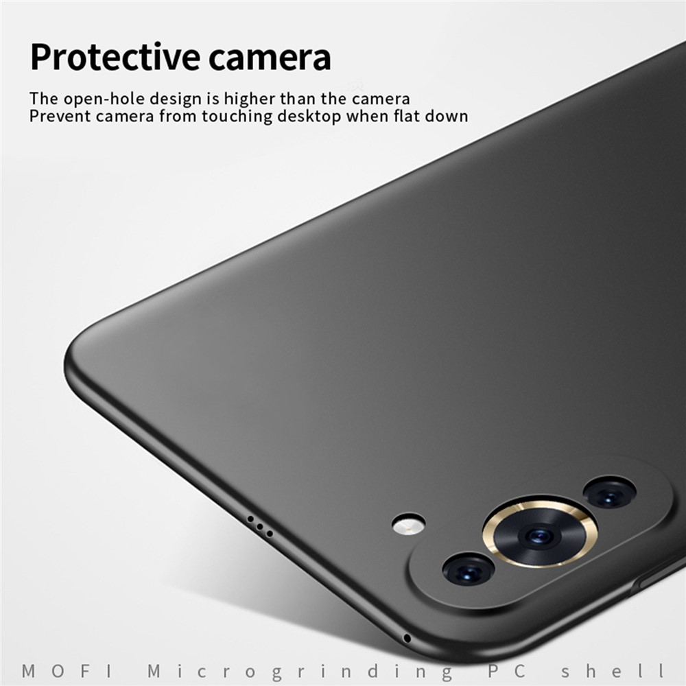 Mofi JK PC ​​series-1-schild Für Huawei Nova 10 4G Matte Hard PC Back Case Anti-schock-protektor-telefonschale Mit Riemen - Schwarz