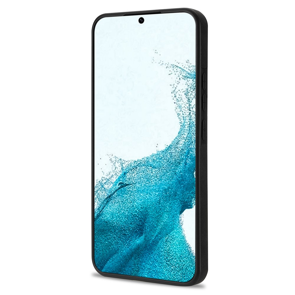 N.BEKUS RFID Blocking Back Cover Kickstand for Samsung Galaxy S21 FE 5G, Well-protected Vertical Phone Case Card Holder PU Leather+TPU Phone Shell - Black-8