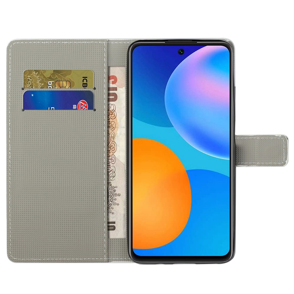 For Motorola Moto G42 4G Shockproof Wallet Stand Case Pattern Printing PU Leather Cell Phone Cover - Owls Sticker-2