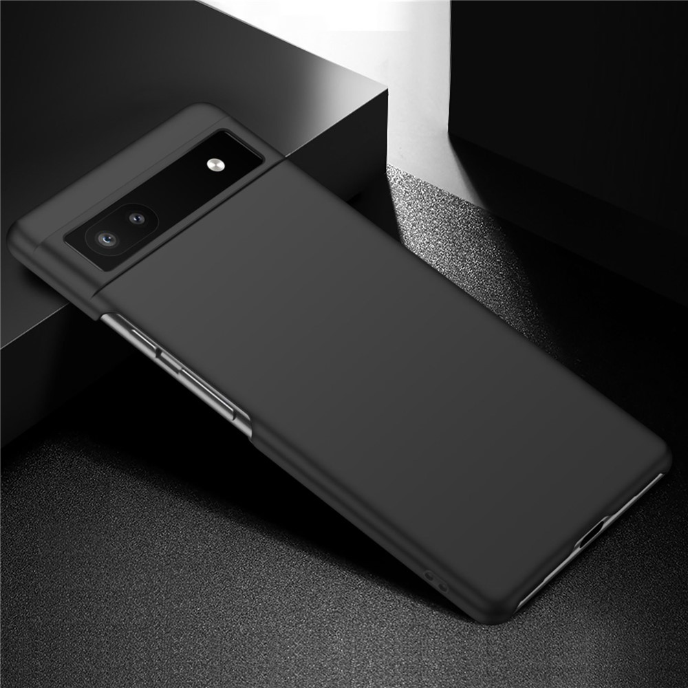 For Google Pixel 6a Anti-fingerprint Phone Case Hard PC Cell Phone Cover - Black-4