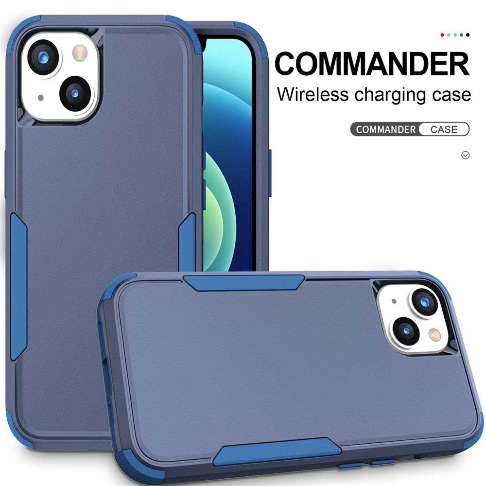 For iPhone 14 Max 6.7 inch Commuter Series 3-in-1 TPU + PC Phone Drop-proof Case Anti-scratch Back Cover - Blue-3