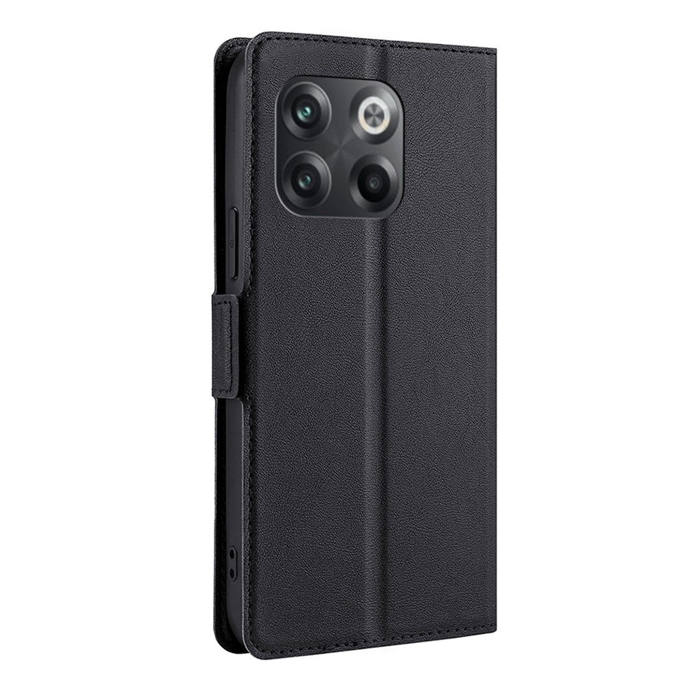 For OnePlus 10T 5G Magnetic Flip PU Leather Case Card Slots Stand Function Shockproof Protective Cover - Black-8