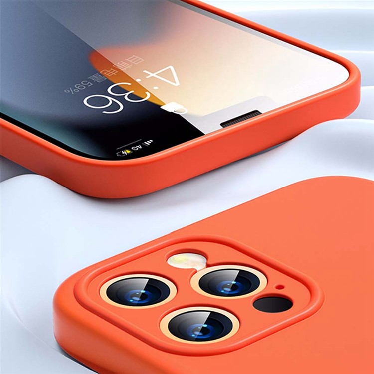 YOOBAO Protective Case for iPhone 13 Pro 6.1 inch Slim Silicone Cover Shockproof Phone Case - Orange-3