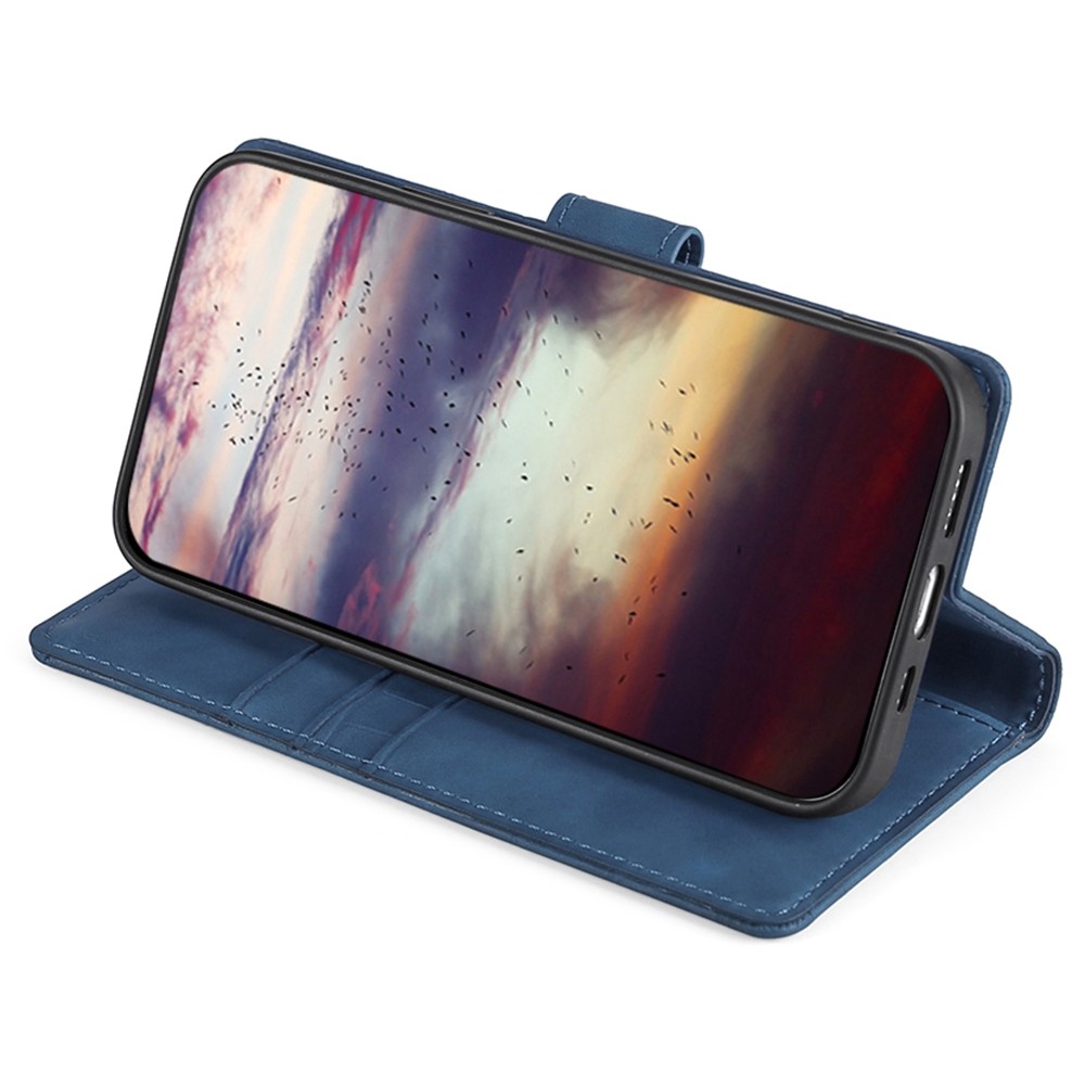 For OnePlus 10T 5G PU Leather Crocodile Texture Phone Flip Wallet Case Skin-touch Feeling Stand Protective Cover - Blue-3