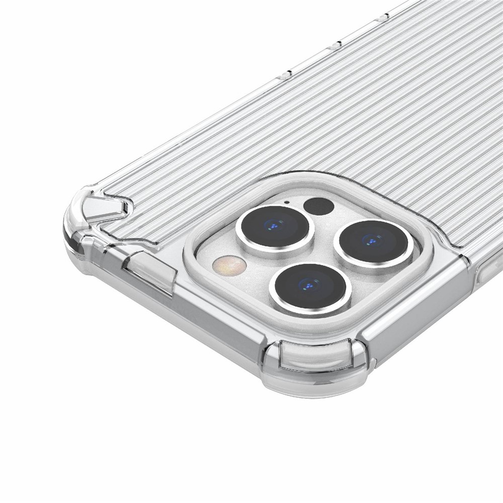 For iPhone 13 Pro 6.1 inch Anti-Fall Phone Case PC+TPU Hybrid Shockproof Phone Protector - Transparent-7