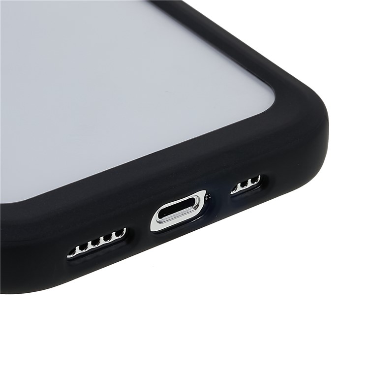 Anti-Fall Slim Casefor iPhone 14 Pro 6.1 inch TPU+Acrylic Cover Protective Phone Shell with Electroplating Buttons - Black-6