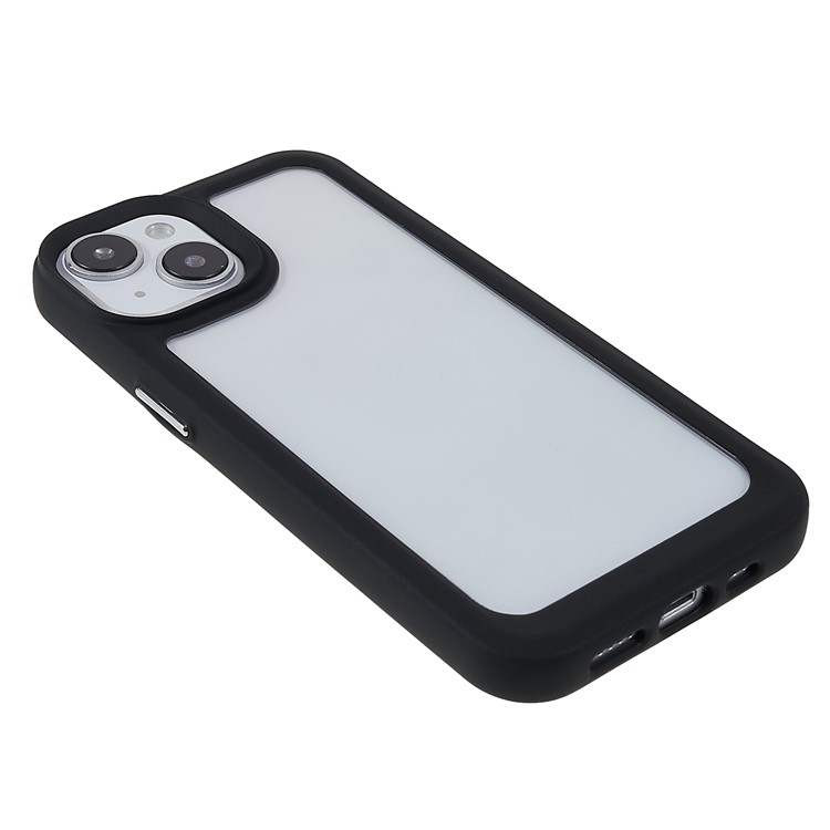 Shockproof Anti-Fall Case for iPhone 14 Max 6.7 inch TPU+Acrylic Slim Case Full Protection Cover with Electroplating Buttons - Black-5