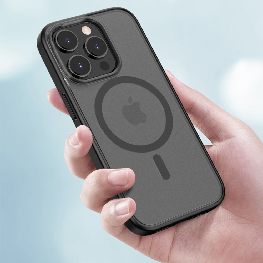 Anti-Fall TPU+PC Case for iPhone 14 Pro 6.1 inch Shockproof Magnetic Cover Full Protection Slim Case - Black-3