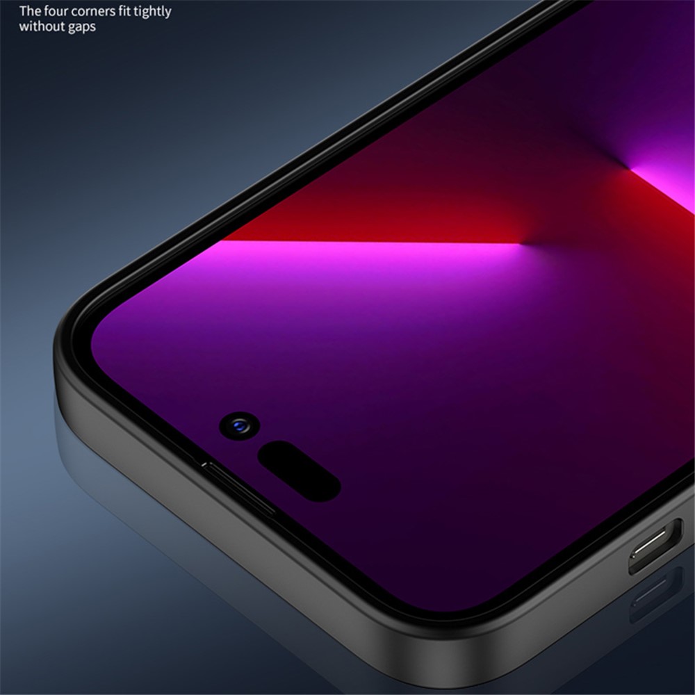 For iPhone 14 Pro 6.1 inch Soft TPU Abrasive Blasting Aluminum Alloy Armor Cover Camera Protection Matte Phone Case - Black-5