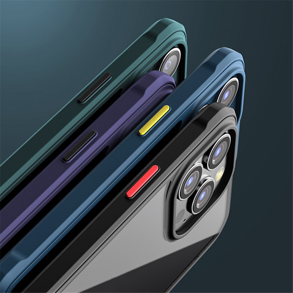 Slim Case for iPhone 14 6.1 inch TPU+Acrylic Anti-Fall Cover Full Protection Phone Shell - Blue-8