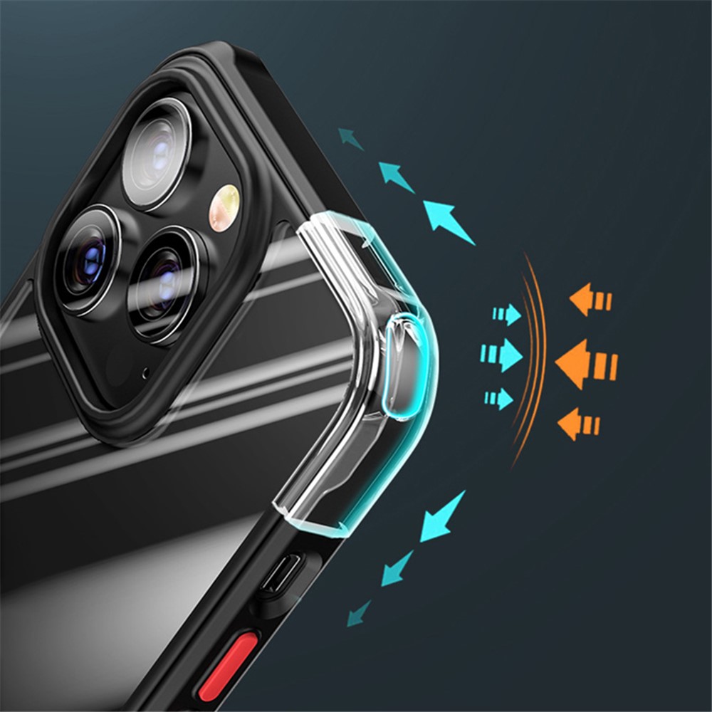 Full Protection Phone Case for iPhone 14 Max 6.7 inch TPU+Acrylic Anti-Fall Slim Cover Shockproof Phone Shell - Blue-6