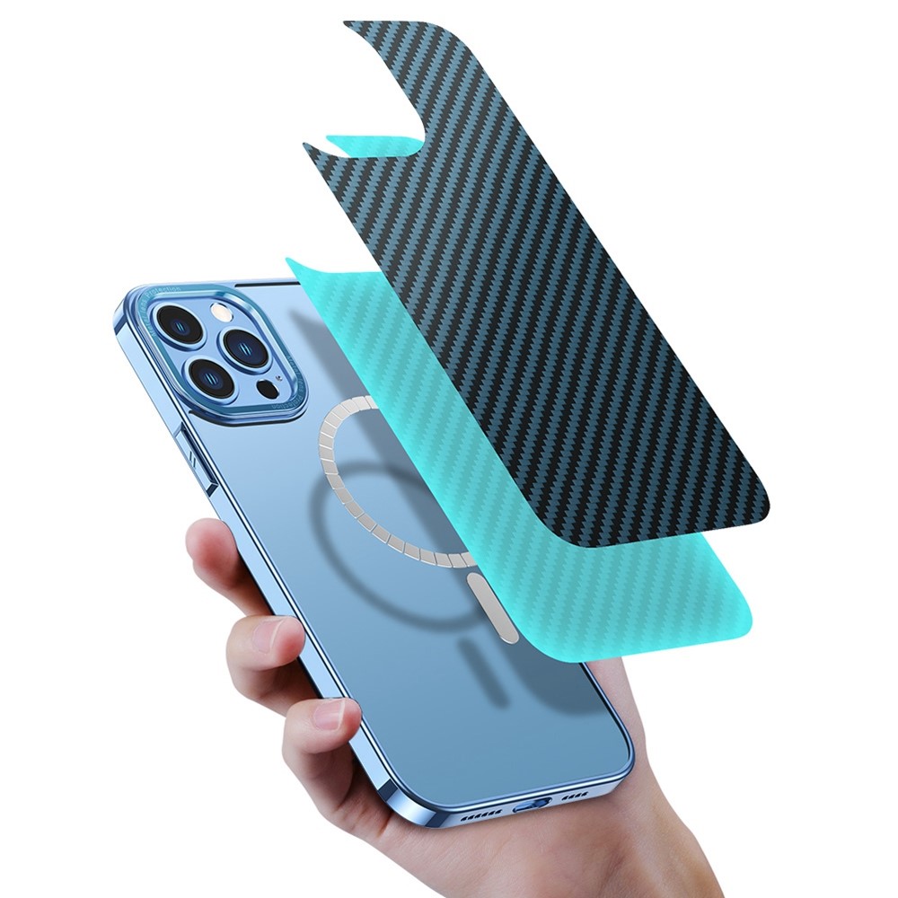 Anti-Drop Phone Case for iPhone 14 Pro Max 6.7 inch, Carbon Fiber Protective Slim Cover - Black-3