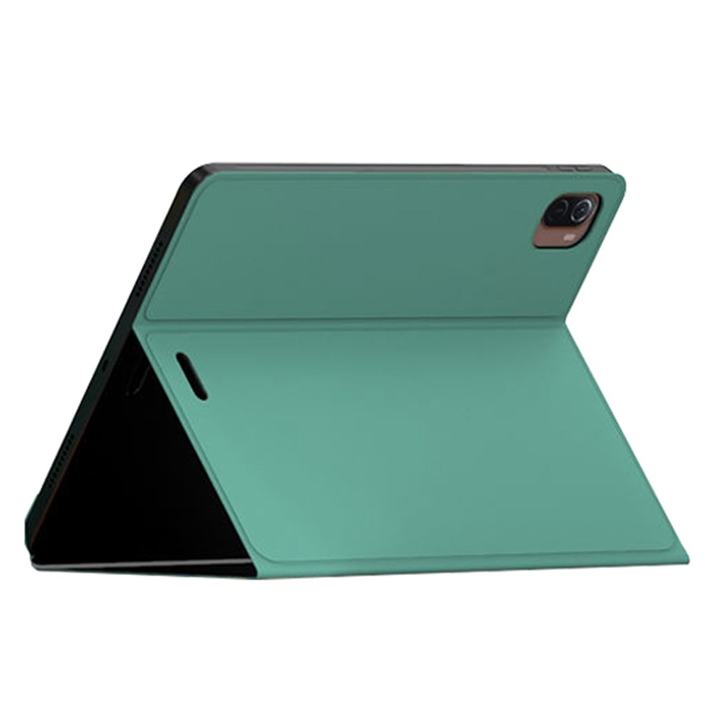 YOOBAO Q05D for Xiaomi Pad 5 Multi-Angle Viewing Stand Folio Case PU Leather Pattern Printing Protective Cover - Planet Astronaut / Green-2
