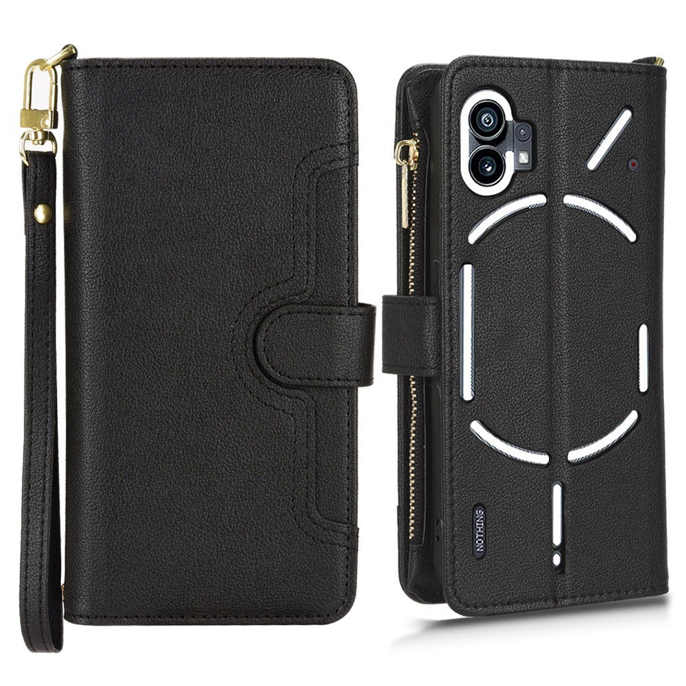 Wholesale For Nothing phone (1) 5G Zipper Pocket Phone Case PU Leather