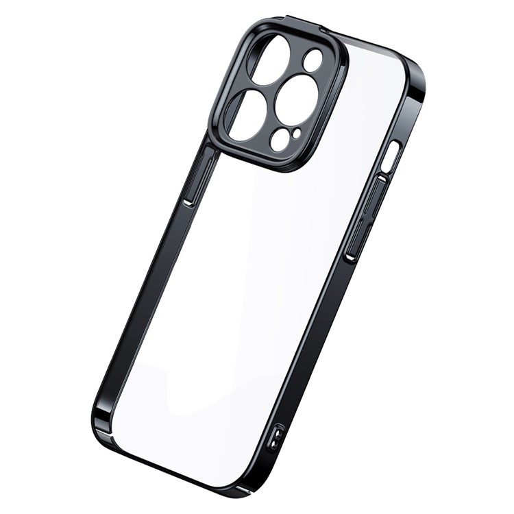 BASEUS Glitter Series Protective Case for iPhone 14 Pro 6.1 inch PC+Tempered Glass Drop-proof Phone Cover with Tempered Glass Film and Cleaning Tool - Black-2