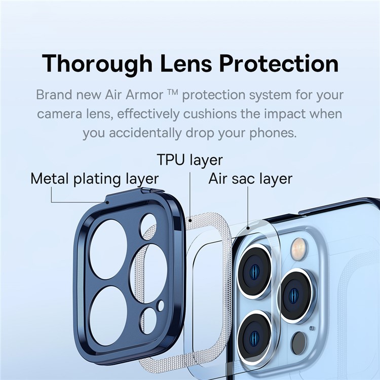 BASEUS Glitter Series Protective Case for iPhone 14 Pro 6.1 inch PC+Tempered Glass Drop-proof Phone Cover with Tempered Glass Film and Cleaning Tool - Black-6