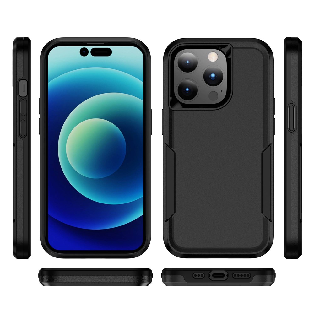 Cellphone Case for iPhone 14 Pro Max 6.7 inch, Scratch Proof PC + TPU Phone Cover Back Protector Case - Black-8