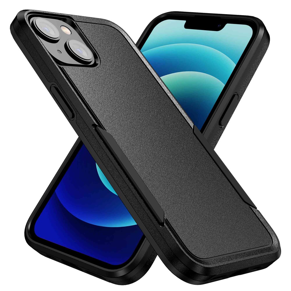 Cellphone Case for iPhone 14 Max 6.7 inch, PC + TPU Phone Cover Anti-drop Back Protector Case - Black-1