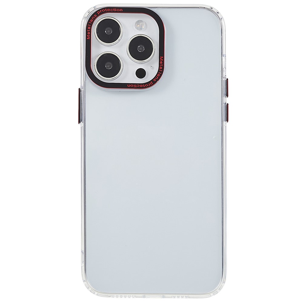 For iPhone 14 Pro Max 6.7 inch Ultra Slim Transparent Phone Case Scratch-resistant TPU+Acrylic Hybrid Back Cover - Black-2