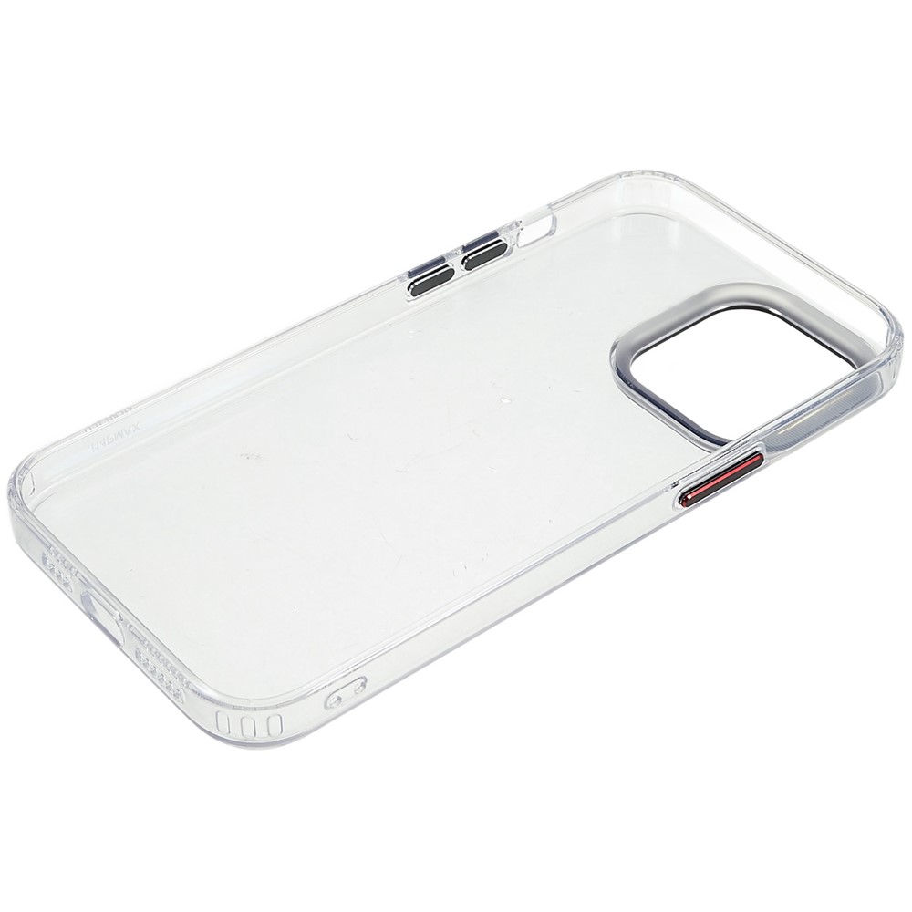 For iPhone 14 Pro Max 6.7 inch Ultra Slim Transparent Phone Case Scratch-resistant TPU+Acrylic Hybrid Back Cover - Black-8