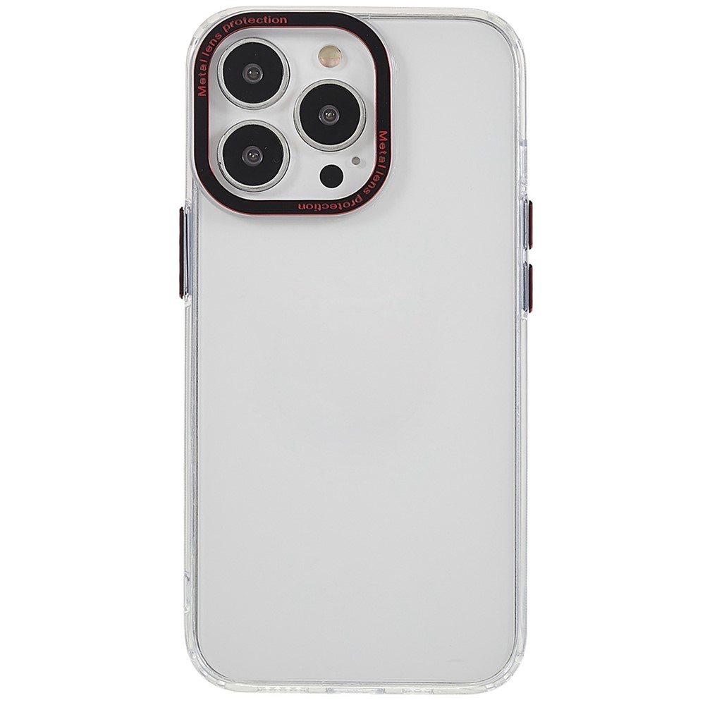 Transparent Phone Case For iPhone 13 Pro Max 6.7 inch Drop-proof TPU+Acrylic Mobile Phone Hybrid Back Cover - Black-2