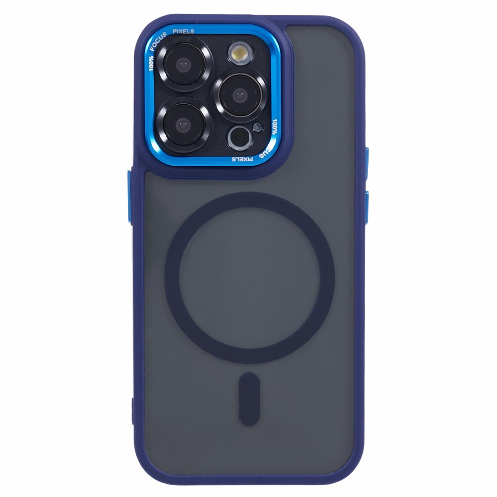 For iPhone 13 Pro Max Cell Phone Case TPU+Acrylic Magnetic Phone Cover Compatible with MagSafe - Sapphire