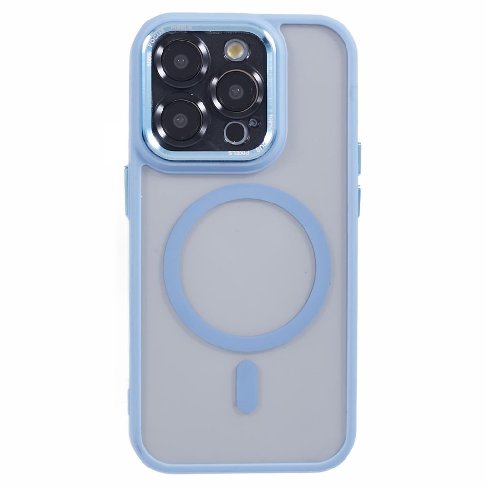 For iPhone 13 Pro Max Cell Phone Case TPU+Acrylic Magnetic Phone Cover Compatible with MagSafe - Blue