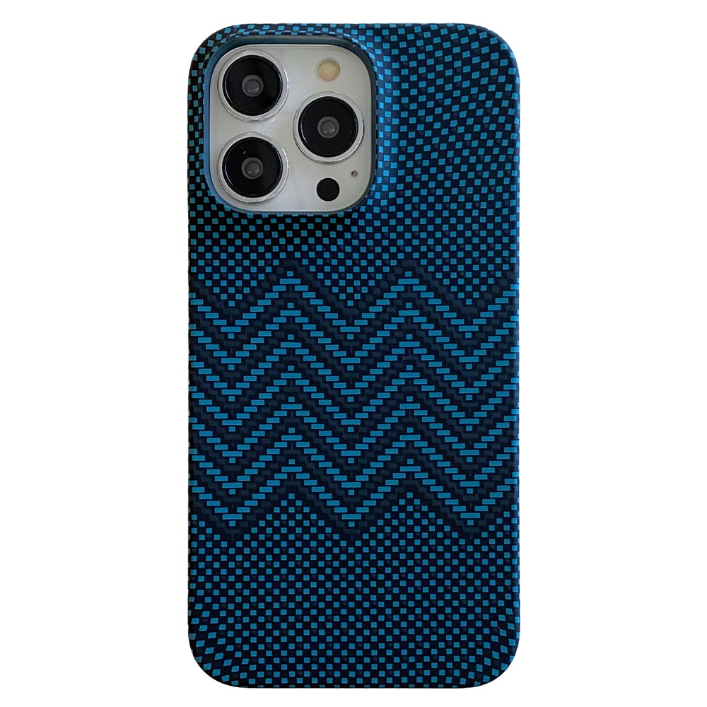 For iPhone 13 Pro Max Case Stylish Pattern Luminous Anti-drop PC Phone Cover - Blue Wave