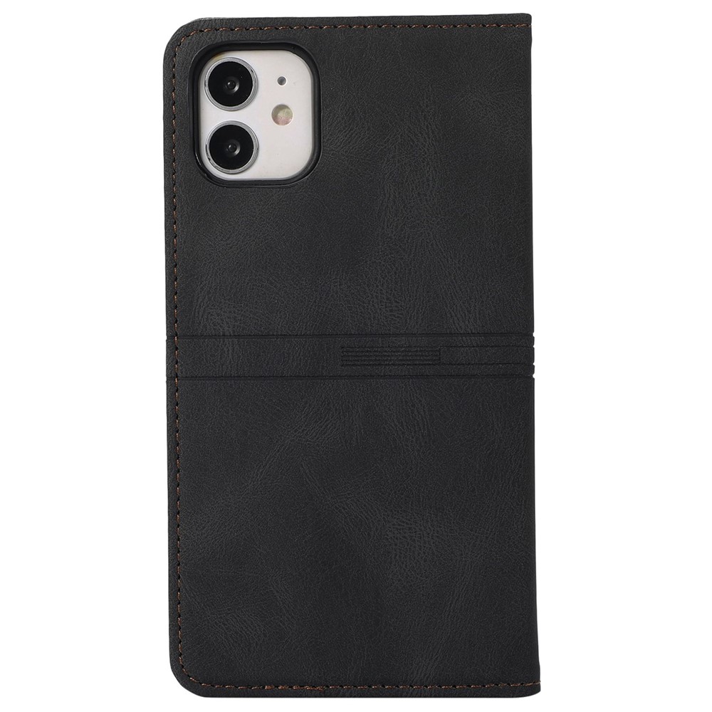 Anti-scratch Phone Case For iPhone 12 / 12 Pro 6.1 inch Dream Series Magnetic Auto-absorbed PU Leather + TPU Shell Stand Flip Wallet Cover - Black-6