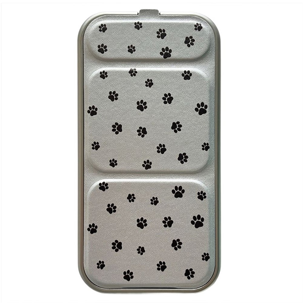 For iPhone 12 / 12 Pro Case Cat Paws Pattern Back Kickstand Leather+TPU Phone Cover