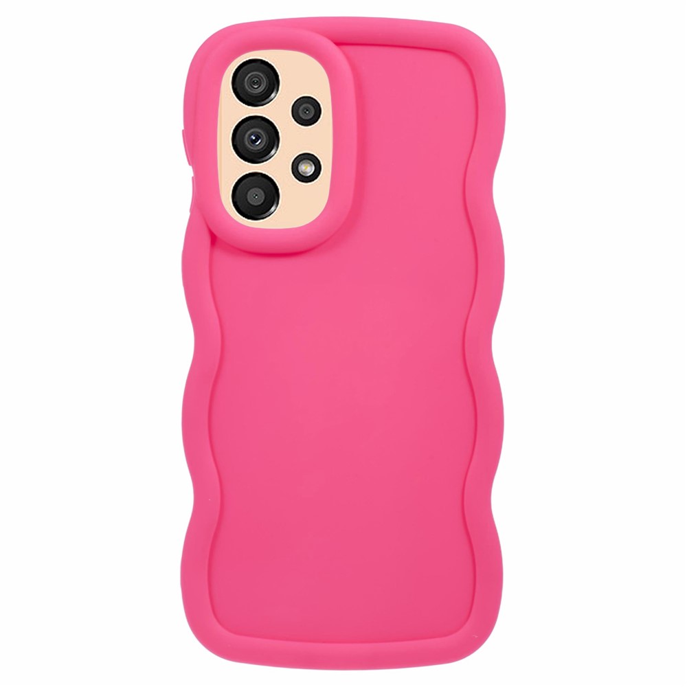 XL Series For Samsung Galaxy A32 4G (EU Version) Case Wave Frame TPU Phone Cover Solid Color - Rose